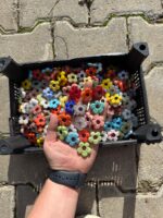 Random Color Flowers -2 cm- Normal Style -100 pcs