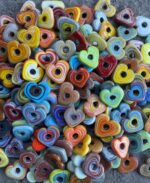 Random Color Hearts -2 cm- Normal Style -100 pcs