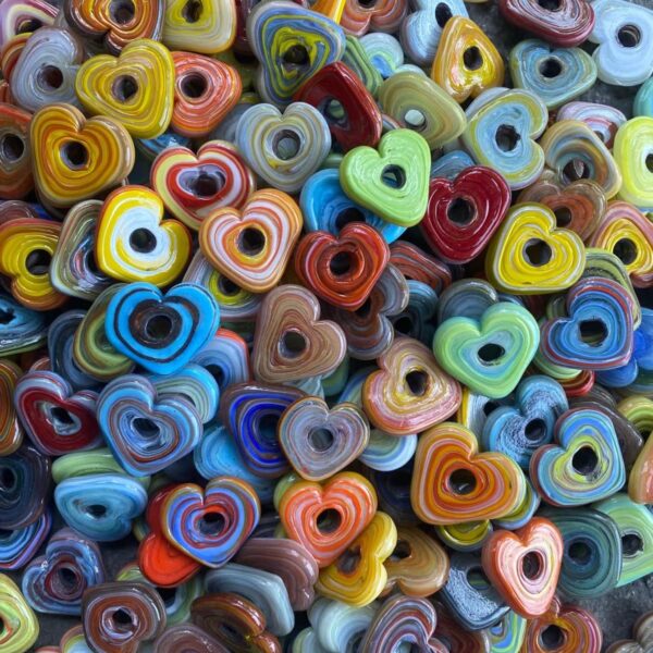 Random Color Hearts -2 cm- Normal Style -100 pcs