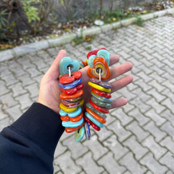 Random Color Hearts -3 cm- Normal Style -50 pcs