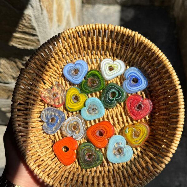 Random Color Hearts -3 cm- Normal Style -50 pcs