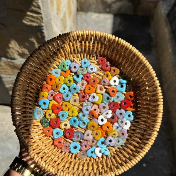 Random Color Hearts -1 cm- Normal Style -100 pcs