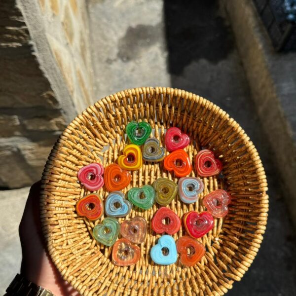 Random Color Hearts -2 cm- Normal Style -100 pcs