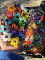 Random Color Wavy Turkish Flowers -4 cm-