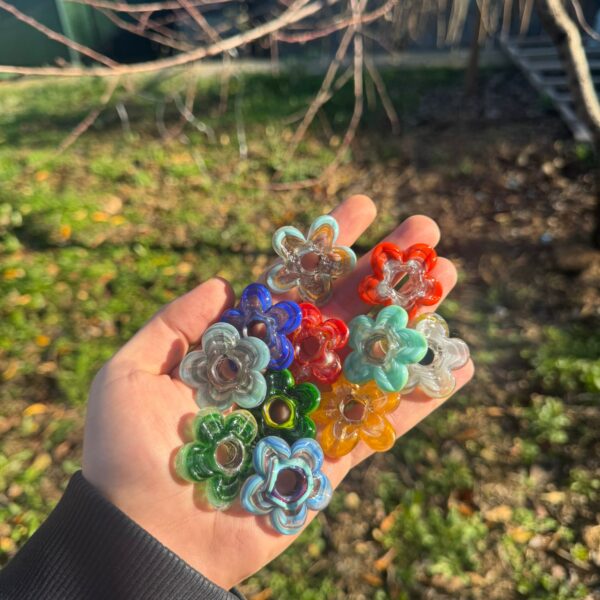 Matte Random Color Wavy Turkish Flowers -5 cm-