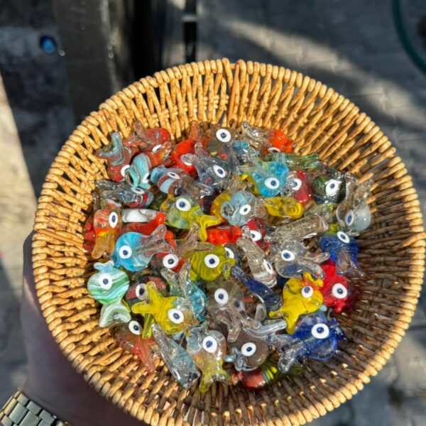 Random Color Glass Fish 3 cm